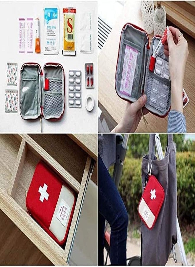 VETERIT 1 Pack Travel Mini First Aid Kit Bag, Portable Medicine Storage Bag Drug Packing Bag for Outdoor | Travel Pouch Medicine Storage Bag - Image 5
